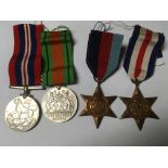 FOUR WW2 MEDALS INCLUDING FRAME AND GERMANY STAR