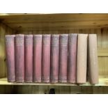 Complete 8 Vol set of The Everywoman’s Encyclopaedia in red worn but strong binding+ additional Vol