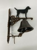 STANDING BLACK DOG BELL (R)