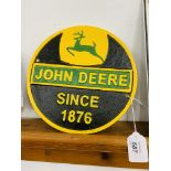 JOHN DEERE WALL PLAQUE (R)