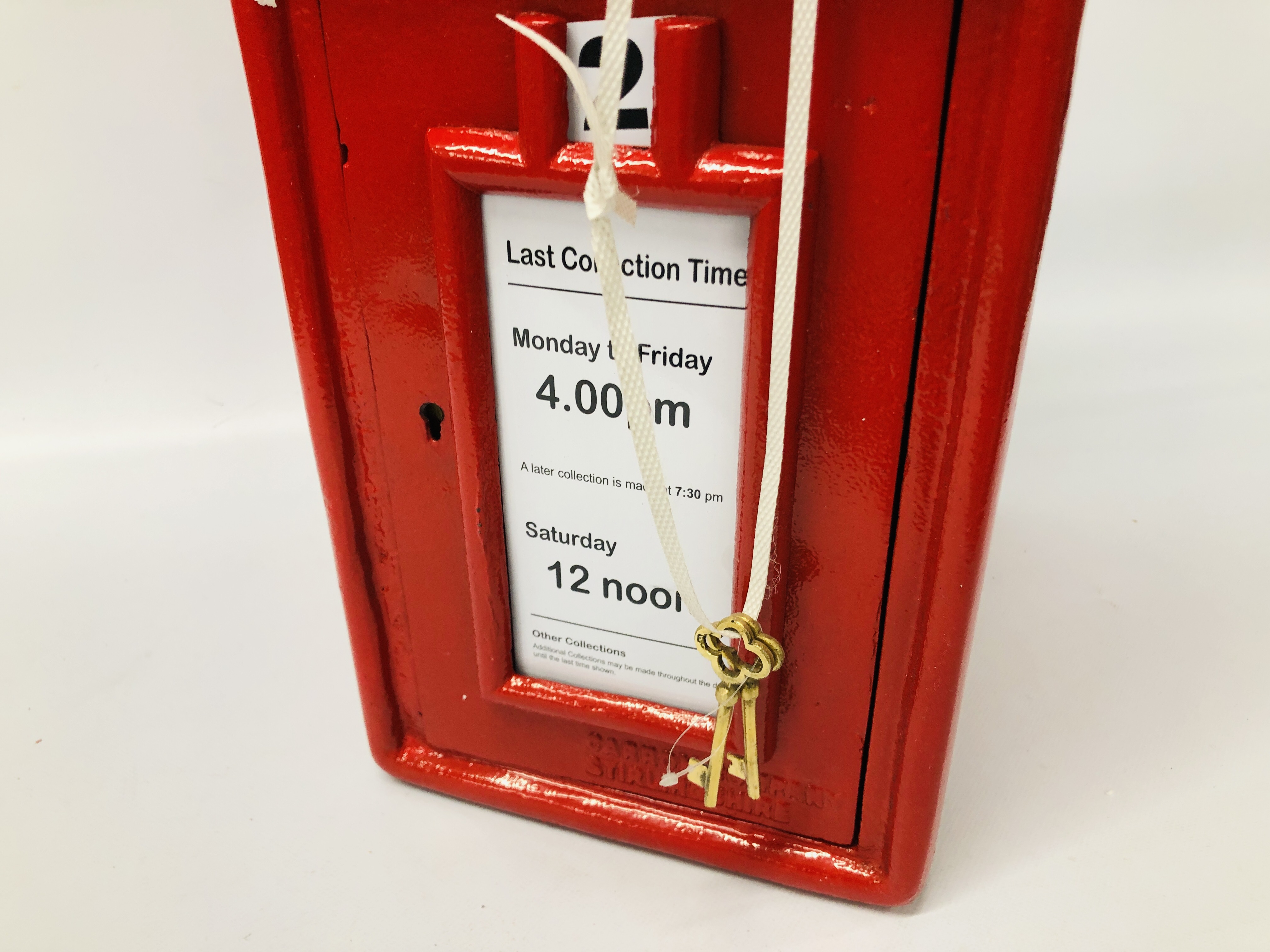 RED ROYAL MAIL POST BOX (R) - Image 3 of 4