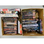 2 BOXES CONTAINING A COLLECTION OF MAINLY MARVEL BOOKS & COMICS TO INCLUDE 75 YEARS OF COVER ART,