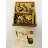 BOX OF VINTAGE COSTUME JEWELLERY & WRIST WATCHES TO INCLUDE MICRO MOSAIC NECKLACE & BROOCH,