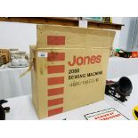 JONES 2080 SEWING MACHINE IN BOX WITH FOOT PEDAL - SOLD AS SEEN