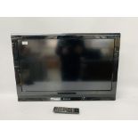 A TOSHIBA REGZA 32 INCH TELEVISION WITH REMOTE (NO STAND) - SOLD AS SEEN