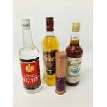 70CL IMPERIAL VODKA, 70CL GRANTS WHISKY, 70CL SCOTSMAC MEDIUM SWEET WHISKY,