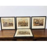 HENRY ALKEN: SET OF FOUR STEEPLE CHASE PRINTS (FOXED AND POOR CONDITION)