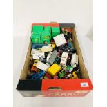 BOX OF DIE-CAST MODEL VEHICLES TO INCLUDE TONKA, CORGI ETC.