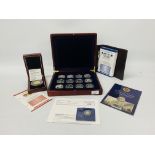A CASED SET OF 24 VICE ADMIRAL LORD NELSON SILVER PROOF COINS WITH CERTIFICATES ALONG WITH LORD
