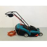A BOSCH ELECTRIC LAWN MOWER WITH COLLECTOR - SOLD AS SEEN