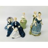 3 X ROYAL DOULTON FIGURINES TO INCLUDE LAURIANNE HN 2719 A/F (FINGERS),