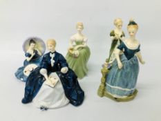 3 X ROYAL DOULTON FIGURINES TO INCLUDE LAURIANNE HN 2719 A/F (FINGERS),