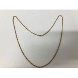 LADIES L 65CM CHAIN MARKED 375 (9CT)