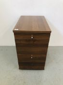 A MODERN WOODGRAIN FINISH TWO DRAWER HOME FILING CABINET W 41CM. H 72CM. D 60CM.