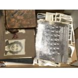 BOX OF WW2 AND LATER PHOTOGRAPHS IN ALBUMS AND LOOSE