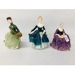 3 X ROYAL DOULTON FIGURINES TO INCLUDE CHARLOTTE HN 2421,