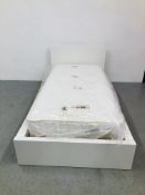AN IKEA MALM DESIGNER SINGLE BED WITH STAPLES DOUBLE SPRING MATTRESS