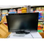 TOSHIBA 22 INCH LCD COLOUR TV DVD COMBINATION TELEVISION & REMOTE - SOLD AS SEEN