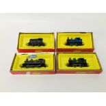 4 BOXED HORNBY 00 GAUGE LOCOMOTIVES TO INCL. R.355 0-4-0 INDUSTRIAL TANK LOCOMOTIVES, R.