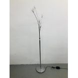 A DESIGNER CHROMIUM FIVE BRANCH LAMP STANDARD - SOLD AS SEEN