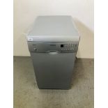 A BOSCH EXXCEL SILVER FINISH SLIM LINE DISHWASHER - SOLD AS SEEN