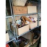 BOX OF SOFT TOYS, BOX OF STATIONARY,