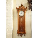 A Vienna type 8 day regulator wall clock, in contemporary walnut glazed case