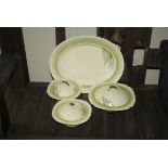 An Art Deco, Royal Doulton ' Scala' pottery , forty two piece dinner service with plates, side