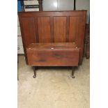 A 19th century mahogany drop flap table with pad feet, 103cm wide