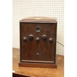 Ferranti Type 31 Receiver, housed in original oak cabinet with Bakelite knobs, 39cm, high