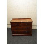 An Edwardian inlaid mahogany bedroom chest, 106cm wide