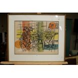 Fernand Leger (1881-1955) Interior scene with figures and parrot signed, limited edition 156/180
