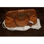 A Christian Dior county bag, tan leather with GHW, dust bag and paperwork