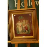 A Victorian gros point needlework study A biblical scene 43 x 35cm