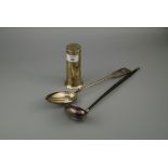 A Victorian fiddle pattern basting spoon, monogram engraved to terminal, Exeter 1876 by Josiah