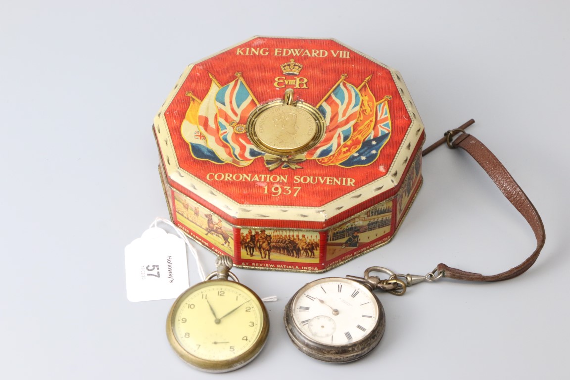 A Welsh mid Victorian silver open faced pocket watch, white enamel dial, subsidiary seconds, fusee