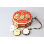 A Welsh mid Victorian silver open faced pocket watch, white enamel dial, subsidiary seconds, fusee