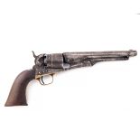 COLT, USA A .44 PERCUSSION SINGLE-ACTION MARTIAL REVOLVER, MODEL 'FOUR-SCREW 1860 ARMY', serial