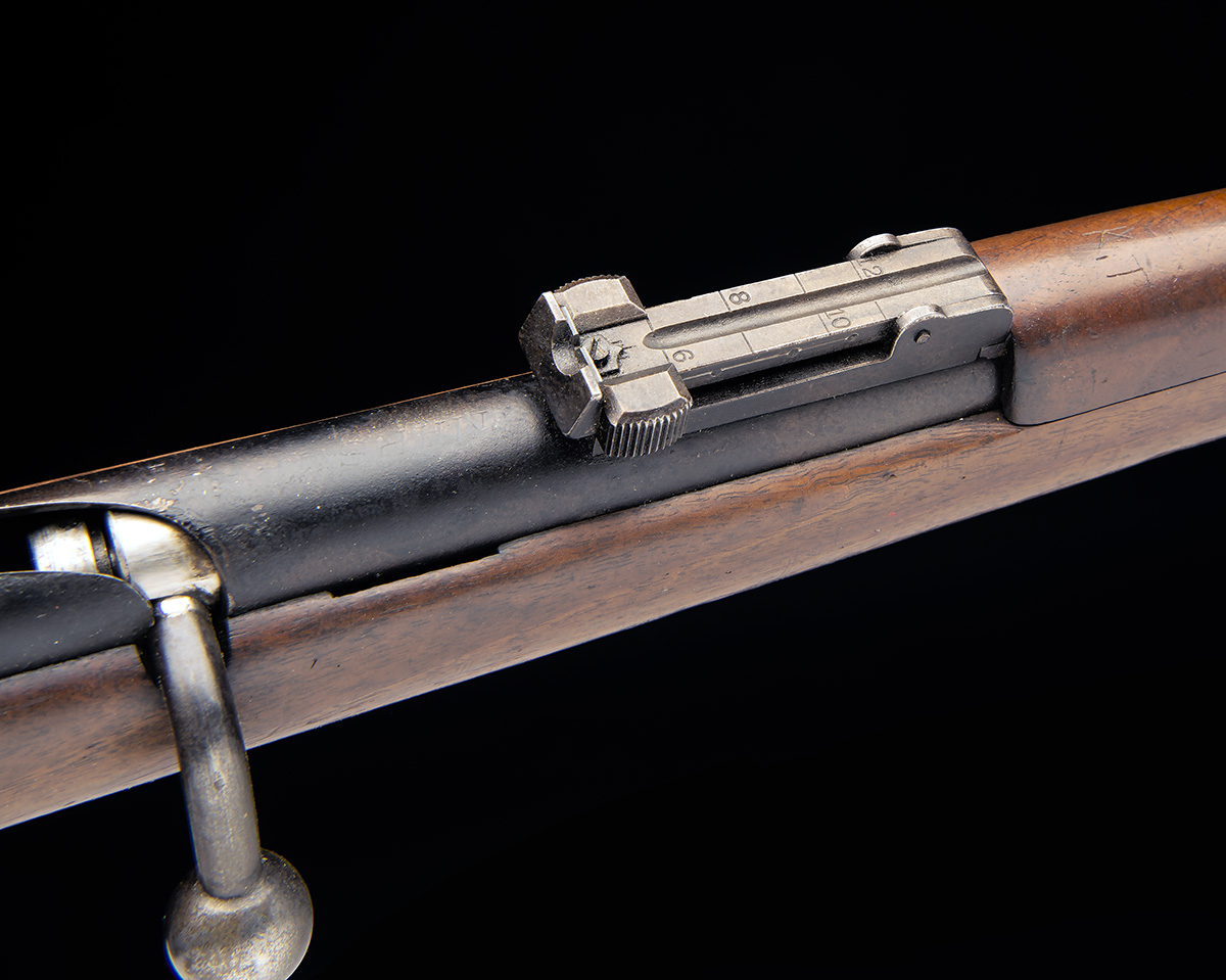 A 4.4mm BOLT-ACTION SPRING AIR-RIFLE, UNSIGNED, MODEL 'MARS 115 MILITARY TRAINER', serial no. 710295 - Image 4 of 6