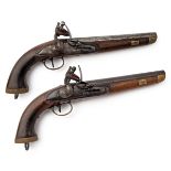 A COMPOSED PAIR OF .700 FLINTLOCK SERVICE-PISTOLS, UNSIGNED, MODEL 'BELGIAN SEA-SERVICE', no visible
