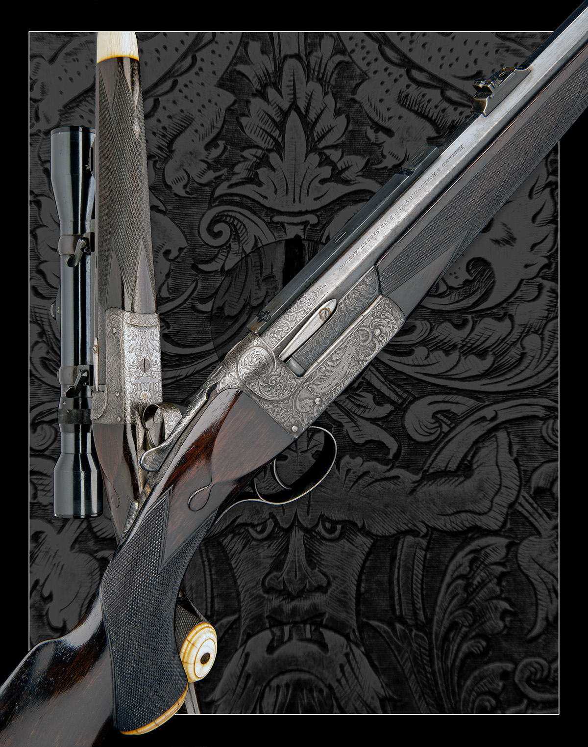 HOLLAND & HOLLAND AN UNUSUAL .22 HORNET DELUXE SINGLE-BARRELLED TOPLEVER HAMMERLESS ROOK RIFLE, - Image 9 of 9