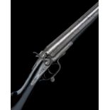 B. NORMAN AN UNUSUAL 36IN. BARRELLED 3IN. CHAMBERED 12-BORE ROTARY-UNDERLEVER WILDFOWLING HAMMERGUN,