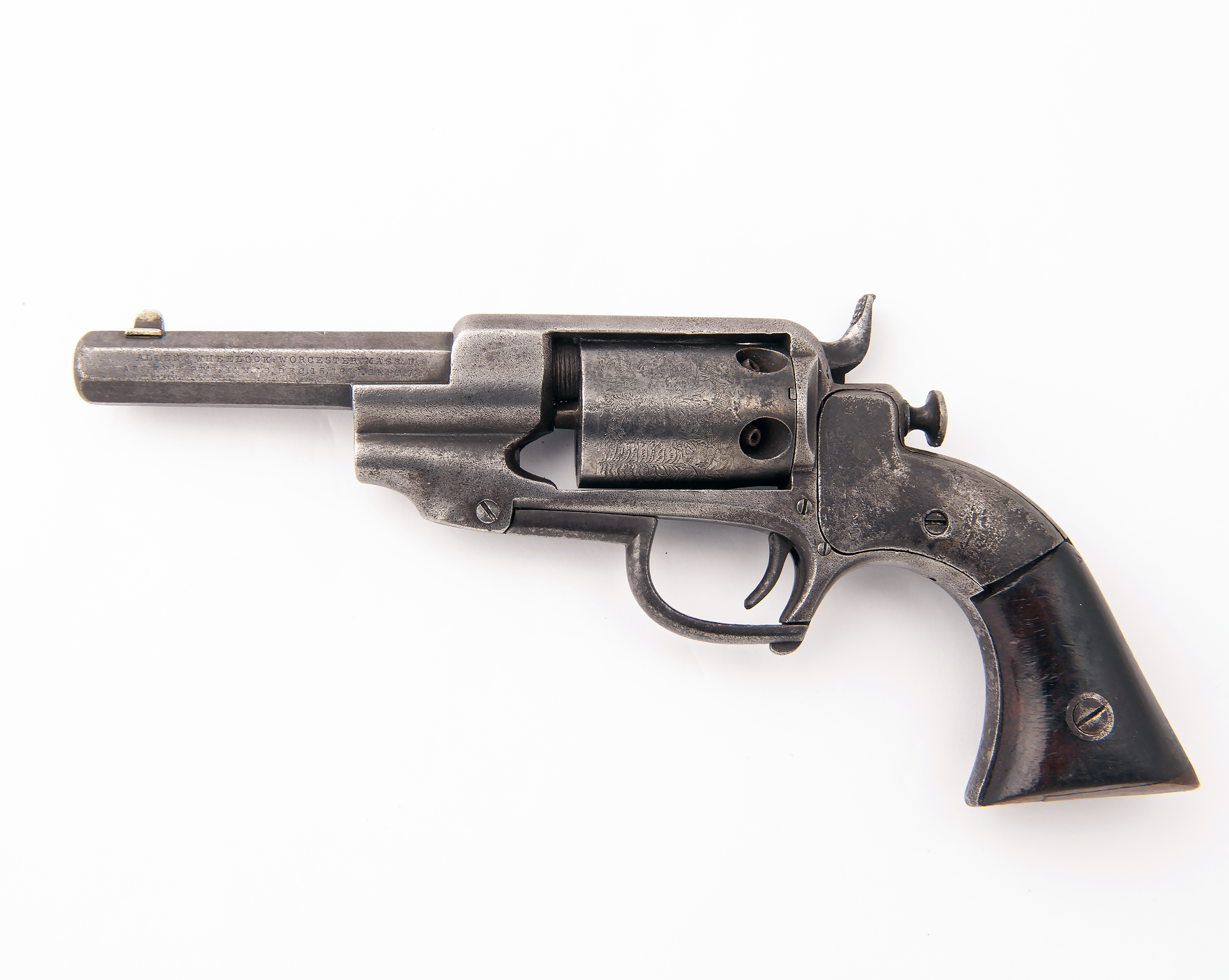 ALLEN & WHEELOCK, USA A .32 PERCUSSION SINGLE-ACTION REVOLVER, MODEL 'SIDEHAMMER POCKET', serial no. - Image 2 of 2