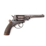 R. ADAMS, LONDON A 54-BORE PERCUSSION DOUBLE-ACTION REVOLVER, MODEL 'ADAM'S PATENT', serial no.