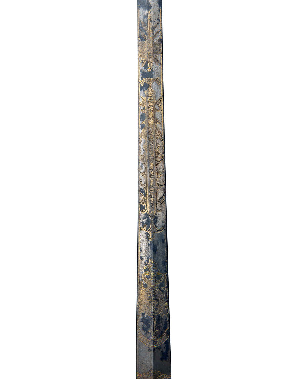 TATHAM, LONDON A BRITISH OFFICER'S 1796 PATTERN DRESS-SWORD WITH BLUE AND GILT BLADE, circa 1800, - Image 5 of 6