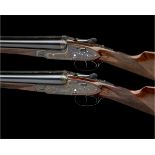 AYA A LITTLE USED PAIR OF 20-BORE 'NO.2' HAND-DETACHABLE SIDELOCK EJECTORS, serial no. 381203 / 4,