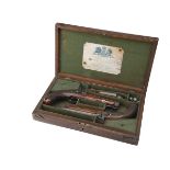 H. TATHAM, LONDON A GOOD CASED PAIR OF 25-BORE PERCUSSION HEAVY BELT PISTOLS, no visible serial