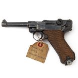MAUSER, GERMANY A 9mm (PARA) SEMI-AUTOMATIC PISTOL, MODEL 'P08 LUGER', serial no. 6132, WITH HOLSTER