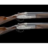 ABBIATICO & SALVINELLI A PAIR OF 28-BORE SINGLE-TRIGGER OVER AND UNDER SIDELOCK EJECTORS, serial no.