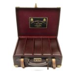 JAMES PURDEY & SONS A BRASS-CORNERED LEATHER CARTRIDGE MAGAZINE, for approx. 250 cartridges, the